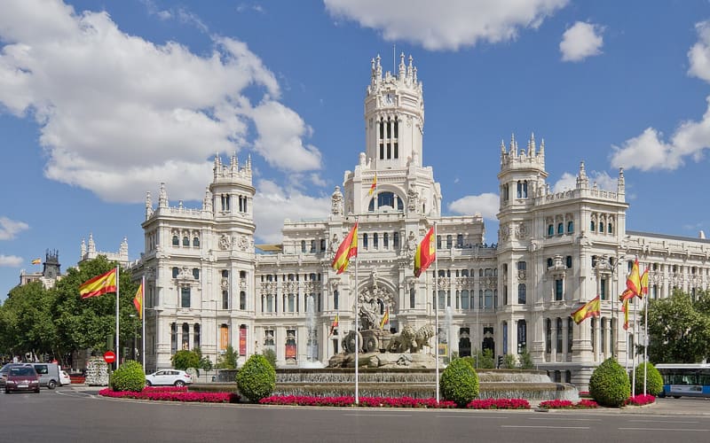 Palacio de Cibeles, sede del Ayuntamiento de Madrid