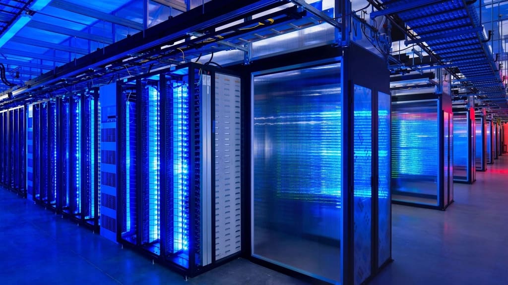 Pasillo de servidores de un centro de datos